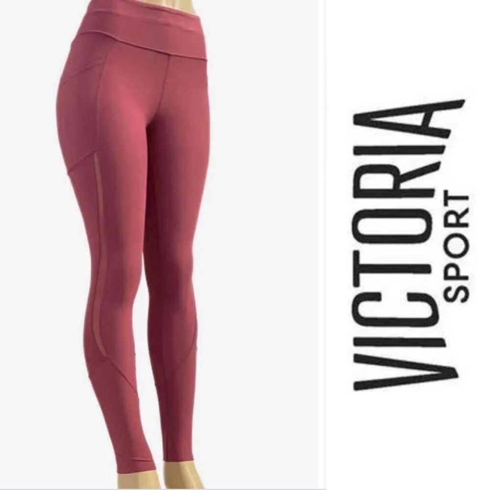 Victoria Sport Total Knockout Leggings in Mauve/Rose, Size XS,‎ MSRP $75